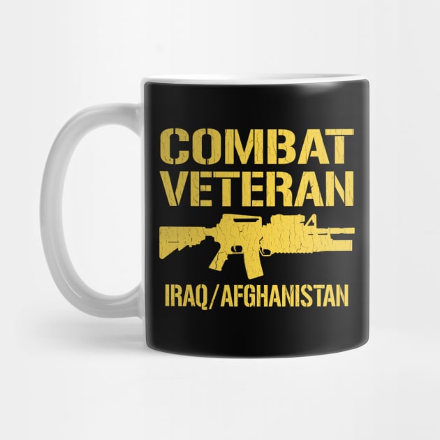 Combat Veteran Iraq and Afghanistan (vintage distressed) by robotface